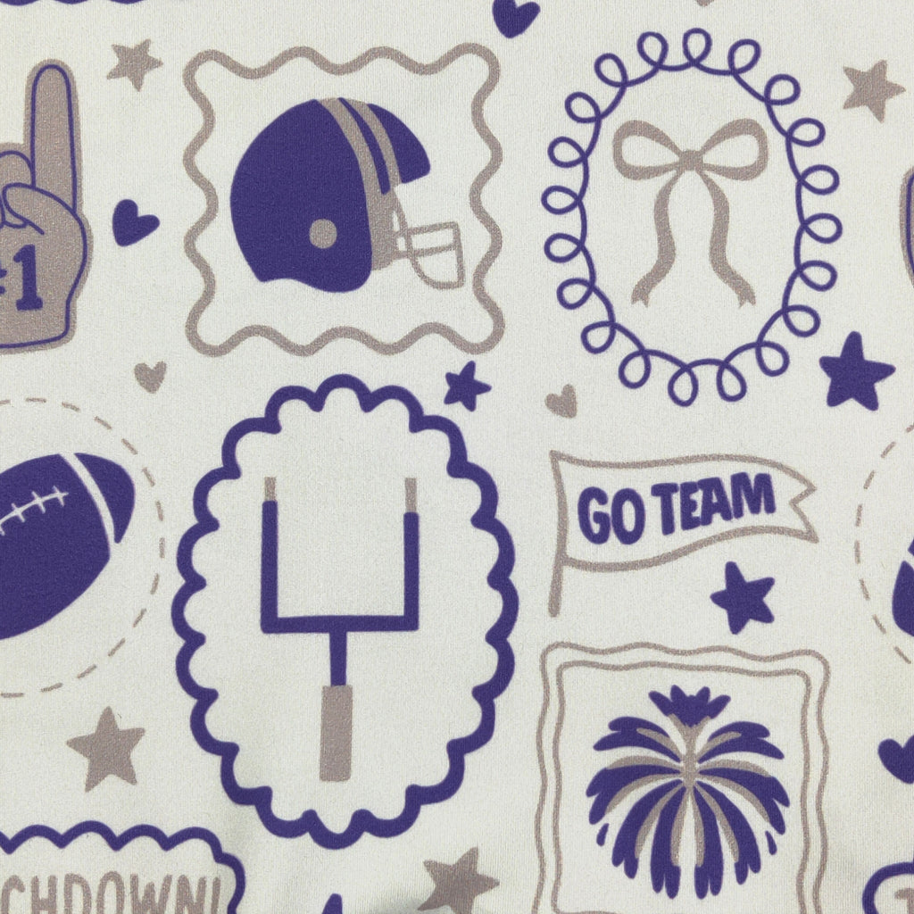 Purple Go Team Baby Romper