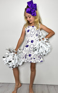 Purple Go Team Girls Athletic Dress