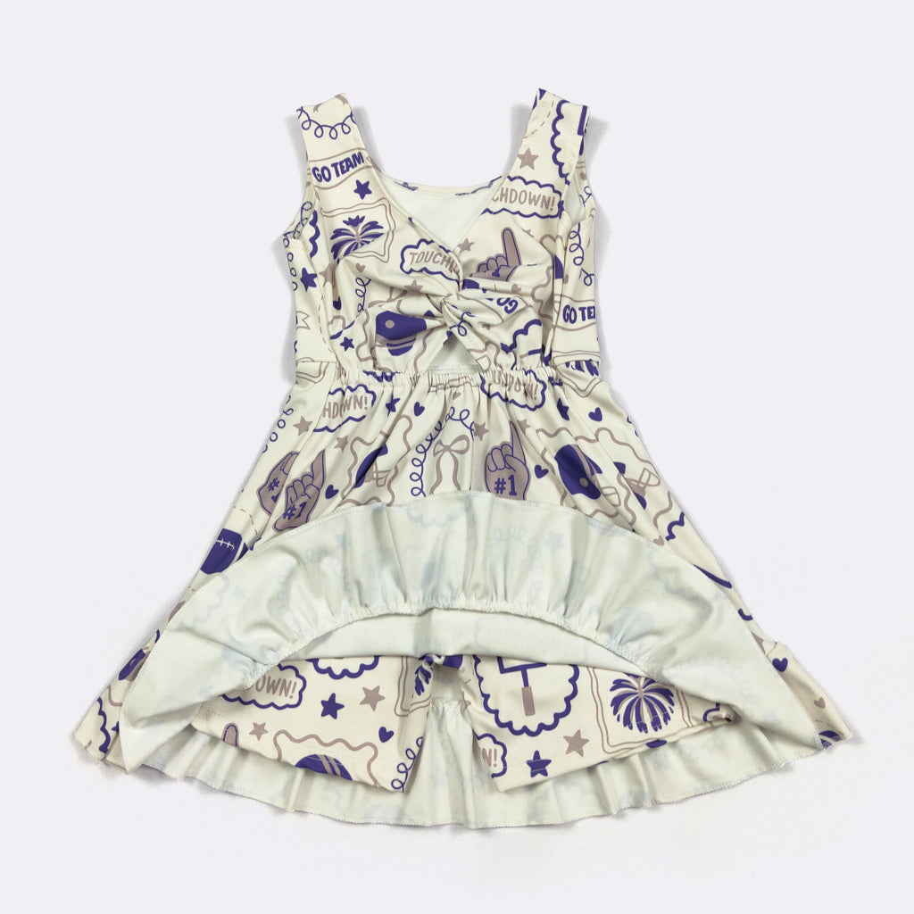 Purple Go Team Girls Athletic Dress
