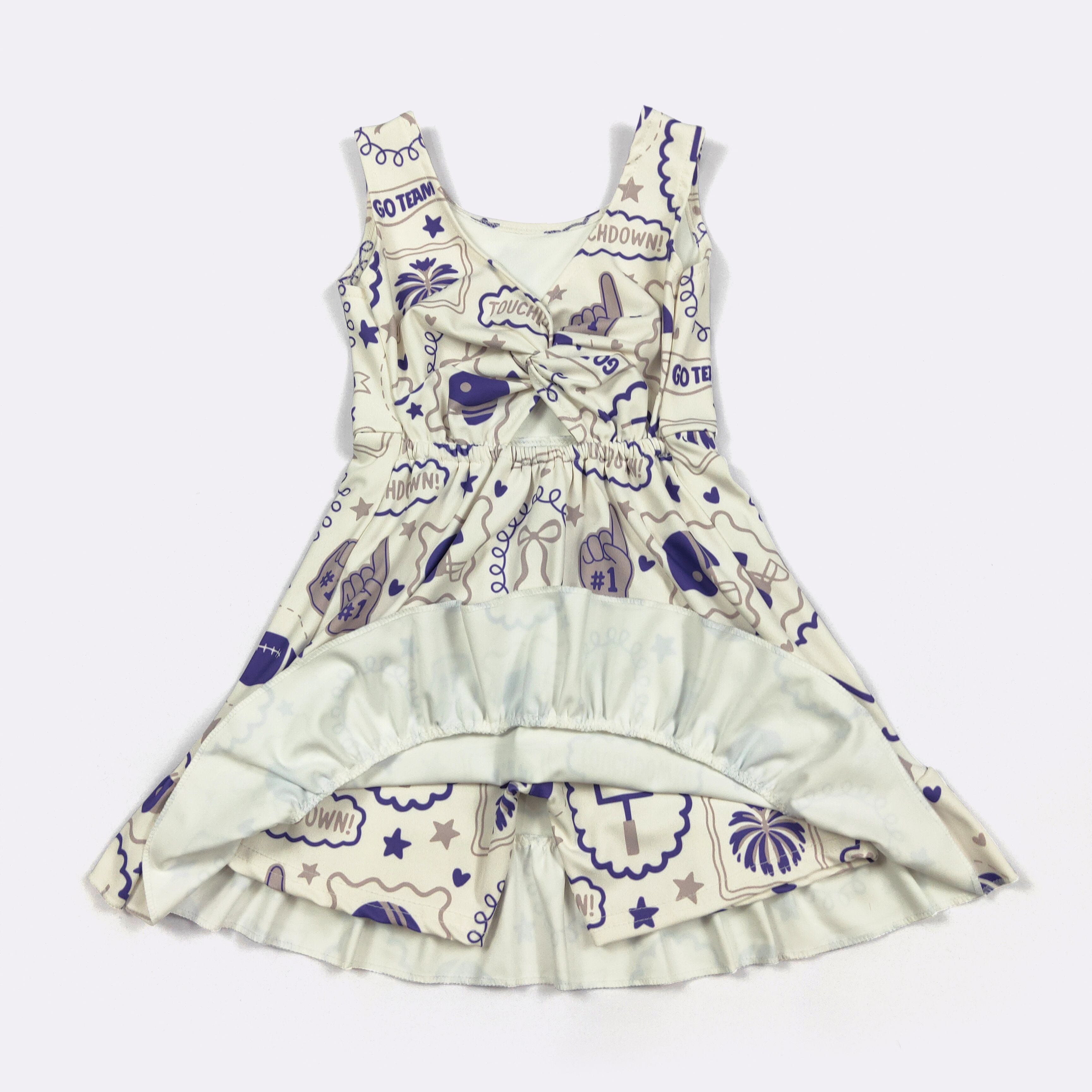 Purple Go Team Girls Athletic Dress
