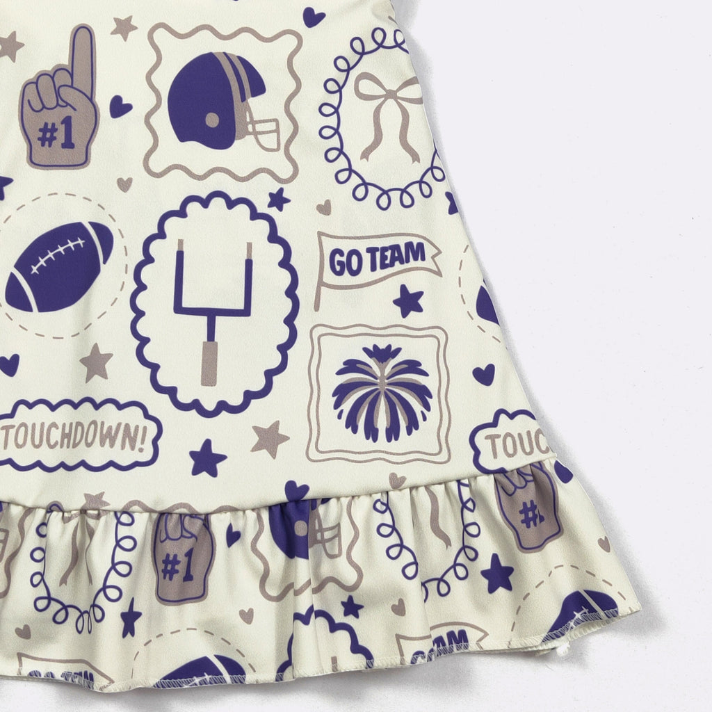 Purple Go Team Girls Athletic Dress