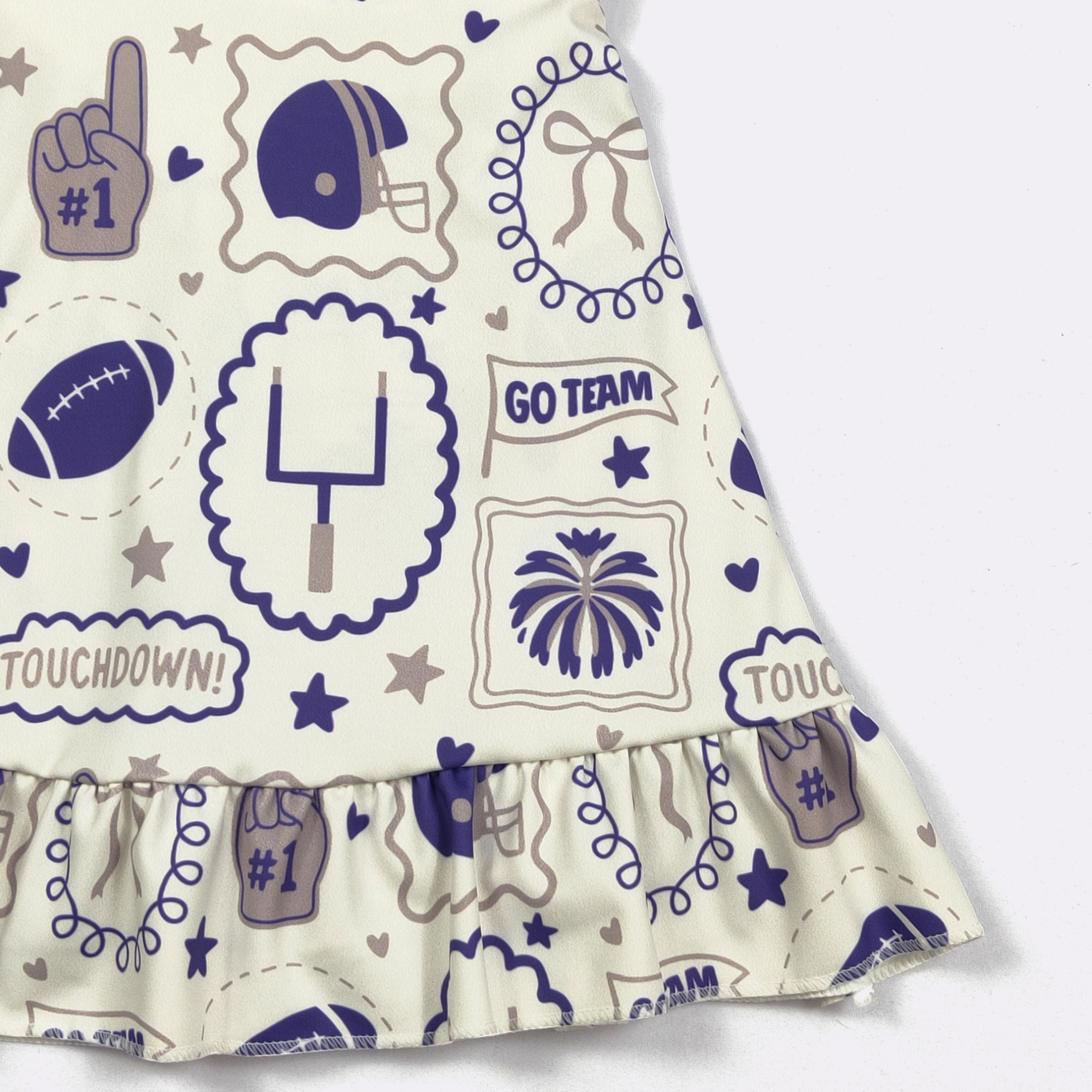Purple Go Team Girls Athletic Dress