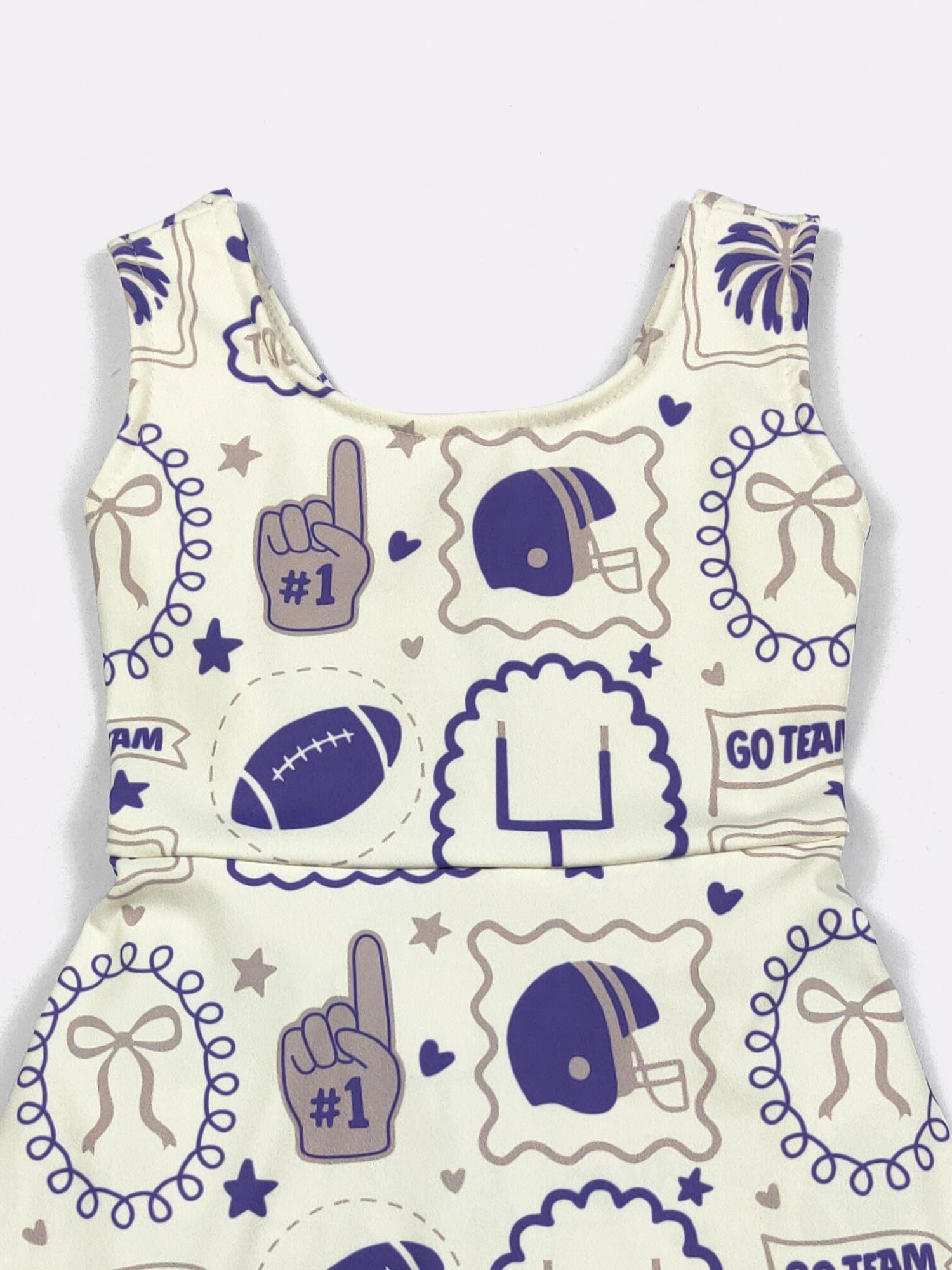 Purple Go Team Girls Athletic Dress
