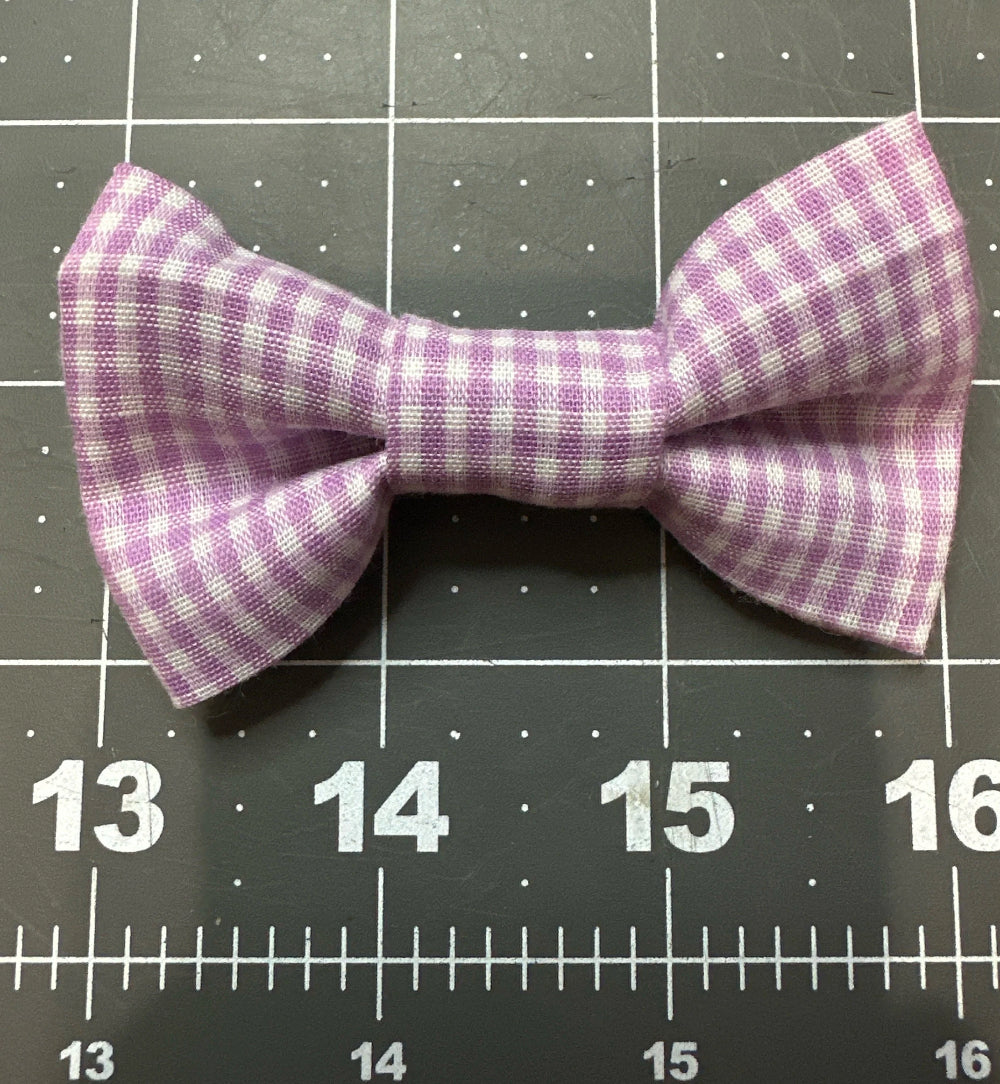 Purple Plaid Bow Tie