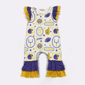 Purple & Gold Go Team Baby Romper