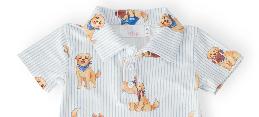 Quarter-Bark Polo Shorty One-Piece