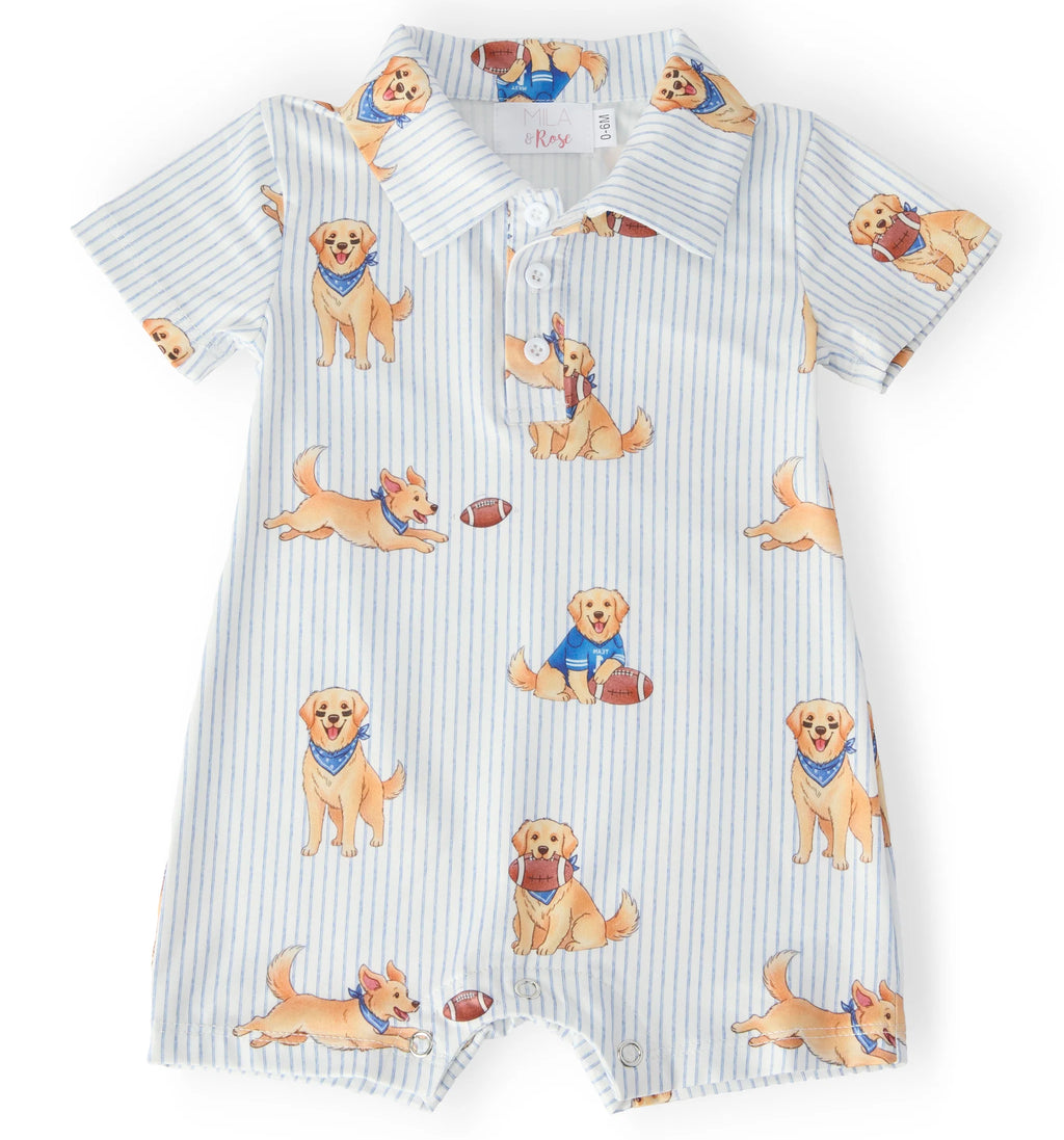 Quarter-Bark Polo Shorty One-Piece