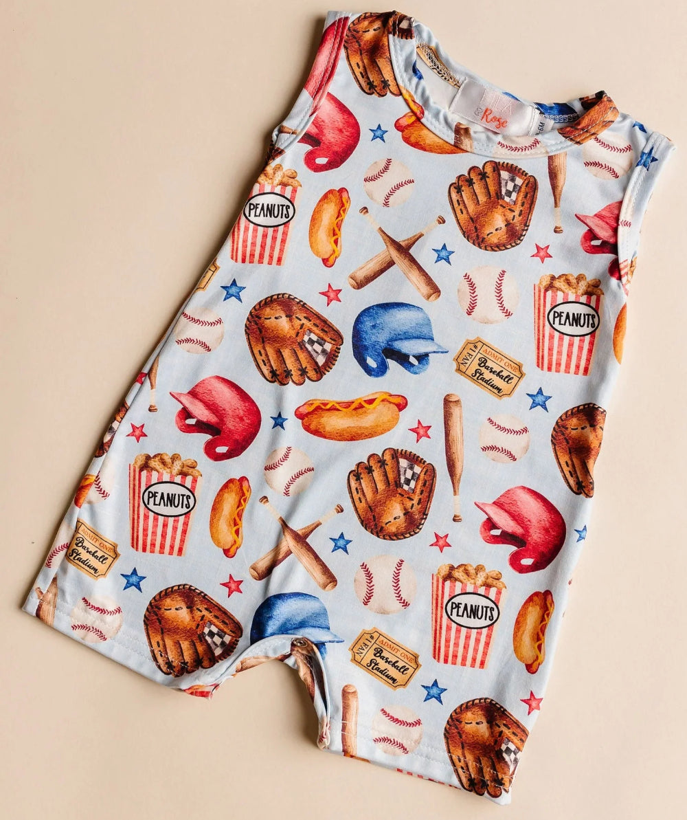 Take Me Out to the Ballgame Shorty One-Piece
