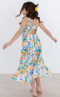 Tropical Summer Ruffle Maxi Dress