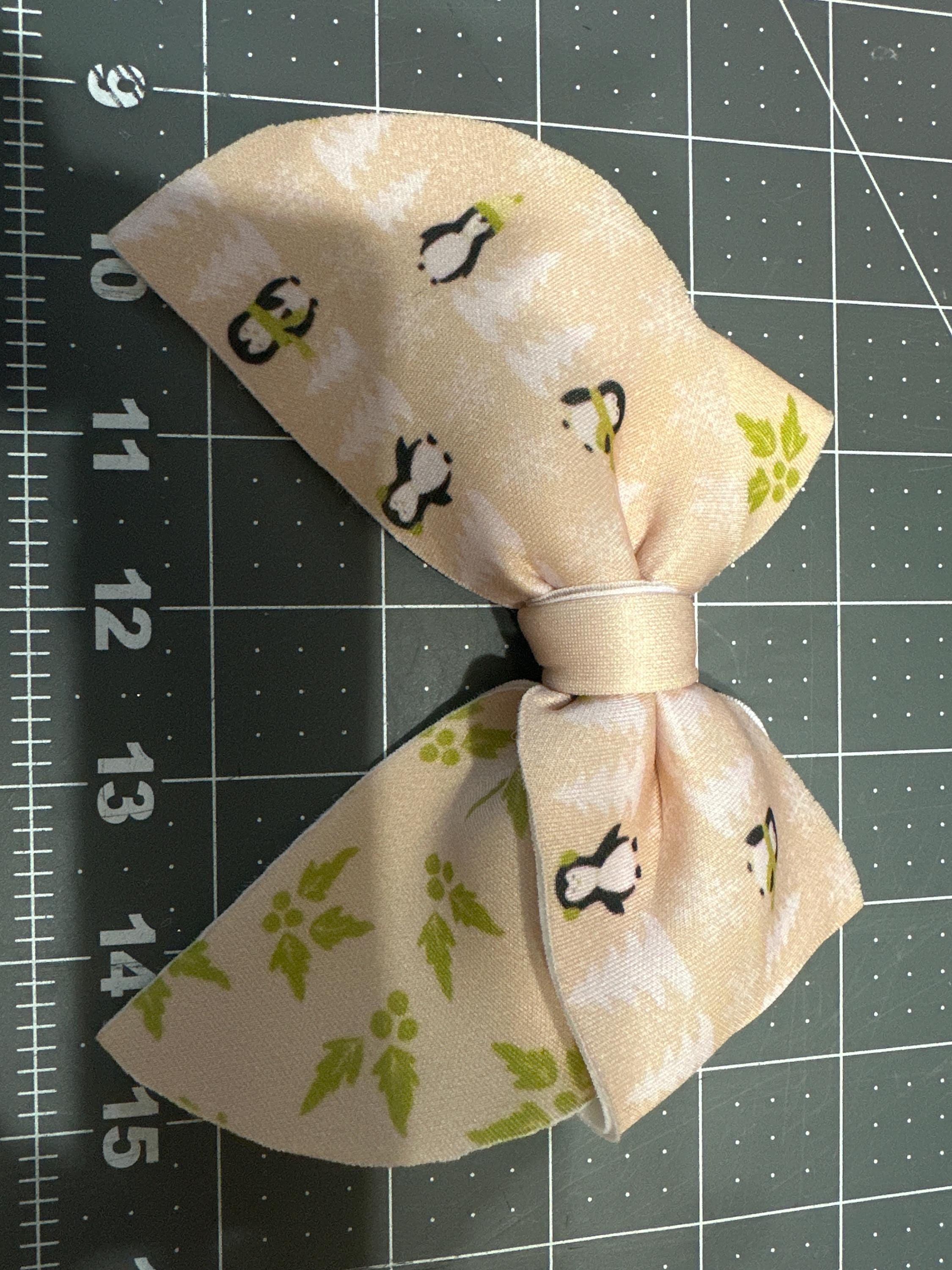 Holly and Penguins Sailor Neoprene Hair Bows