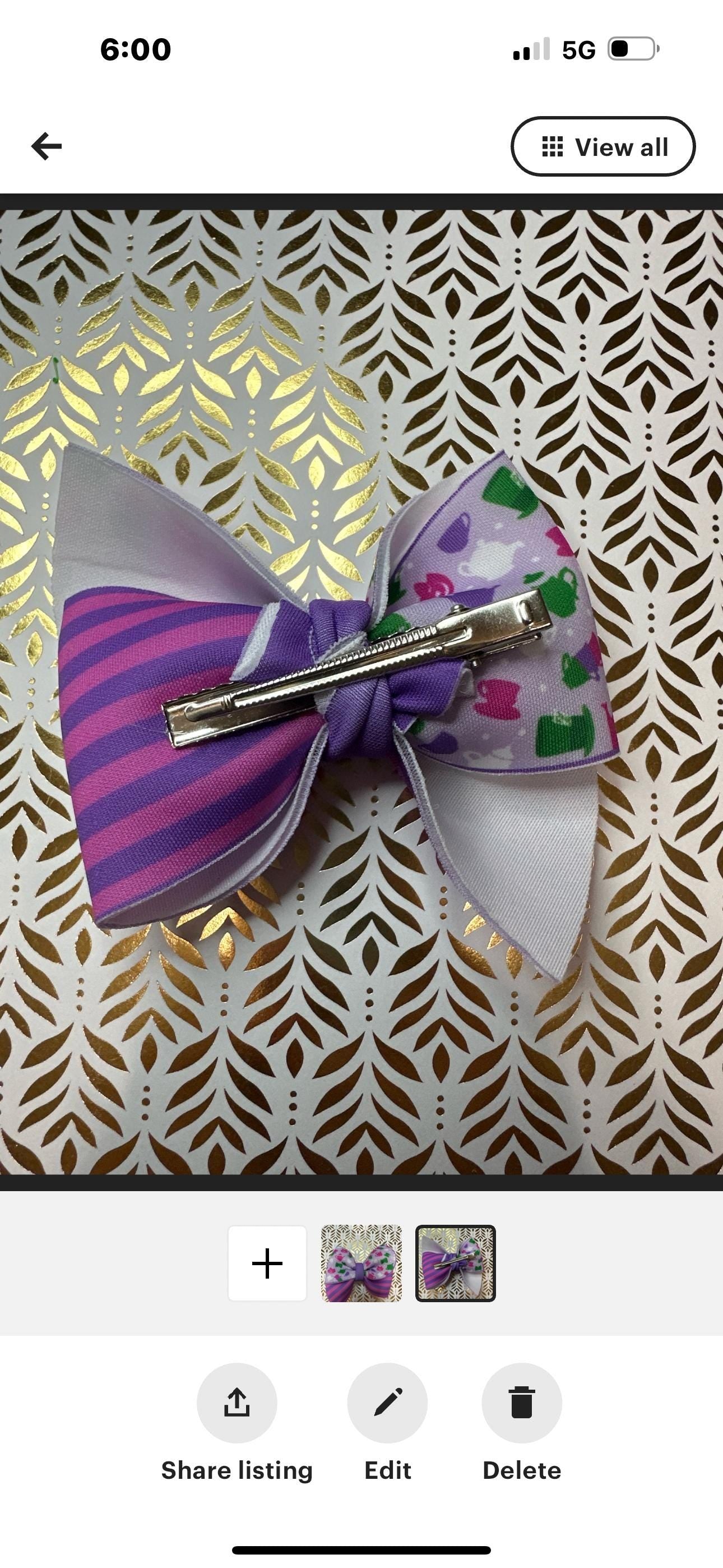 Alice in Wonderland Pinwheel Hair bow