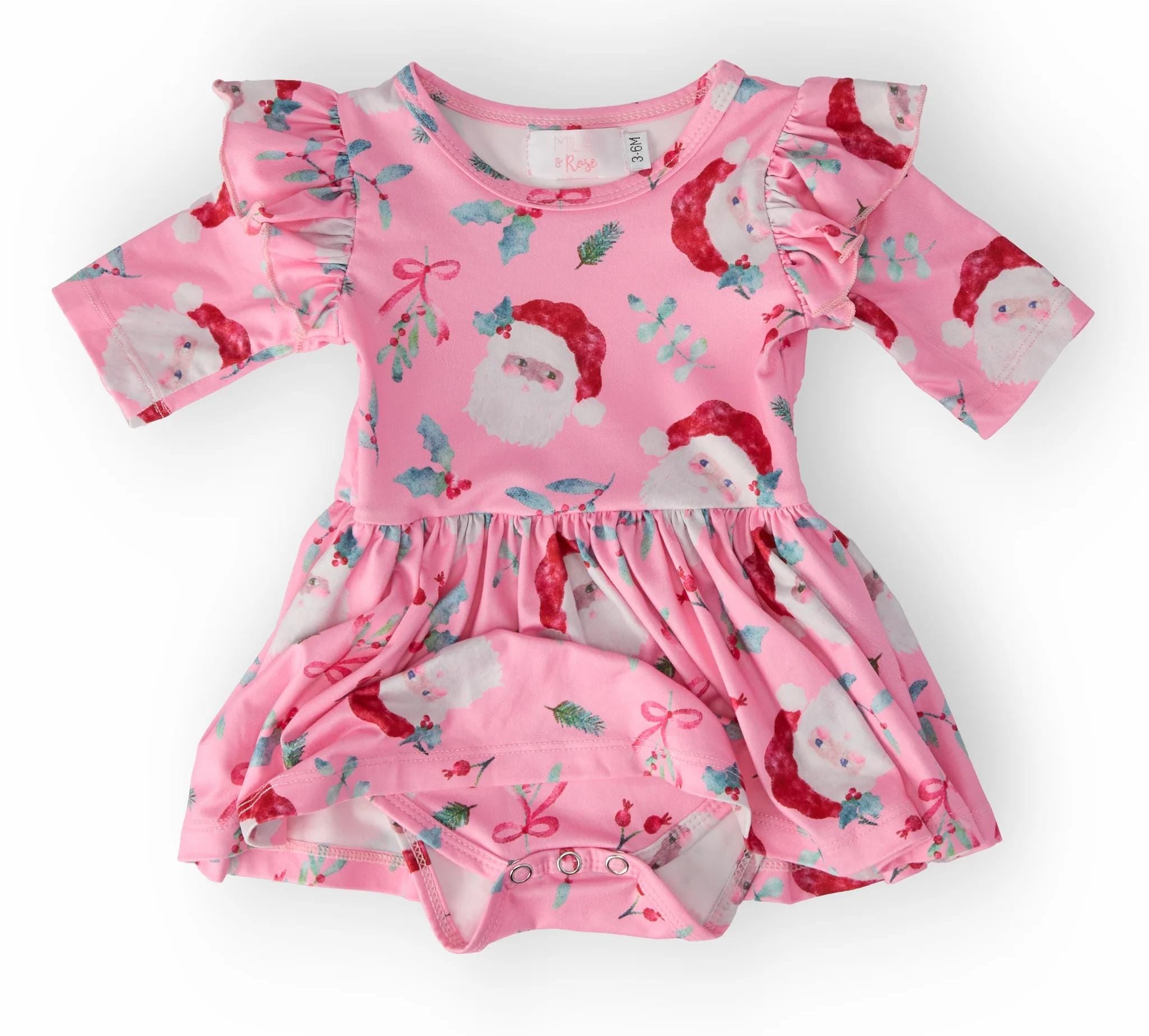 Jolly Old Saint Nick Twirl Flutter Bodysuit