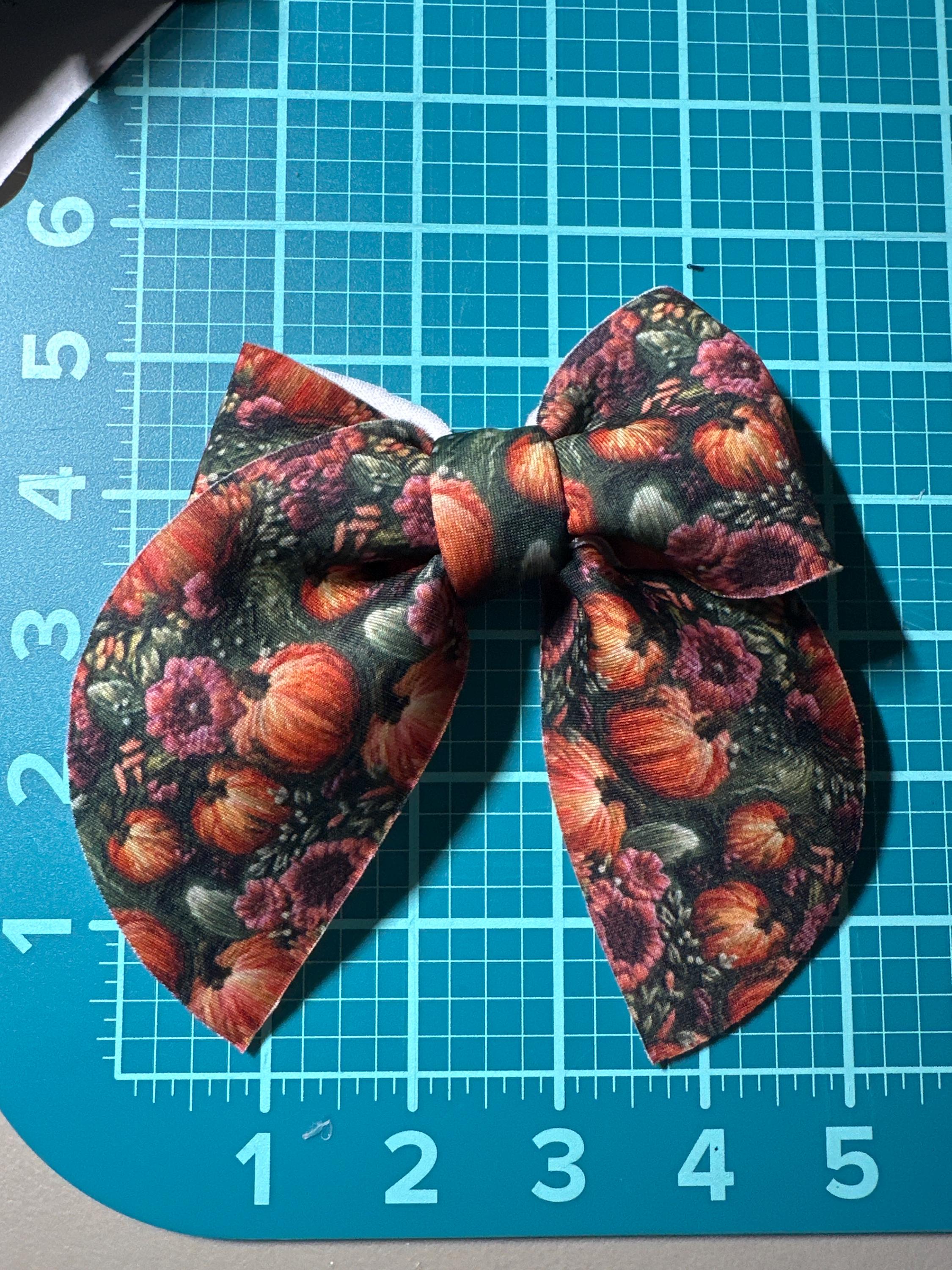 Autumn Harvest Sailor Neoprene Hair Bows