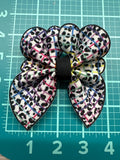 Mini Rainbow Animal Bubble Neoprene Hair bow