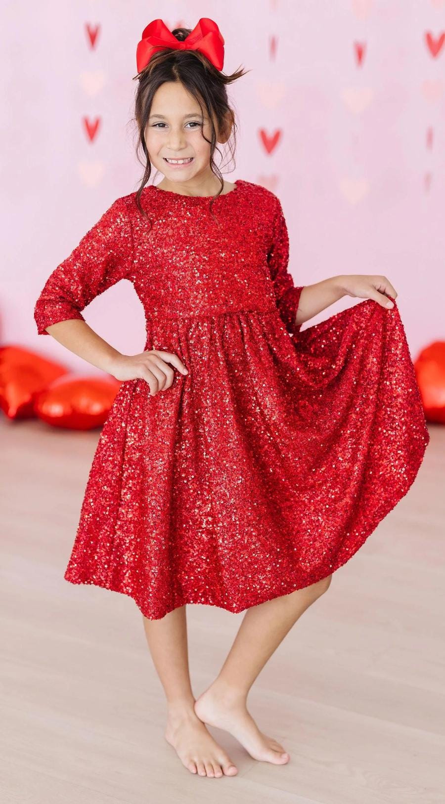 Red Sequin Dress
