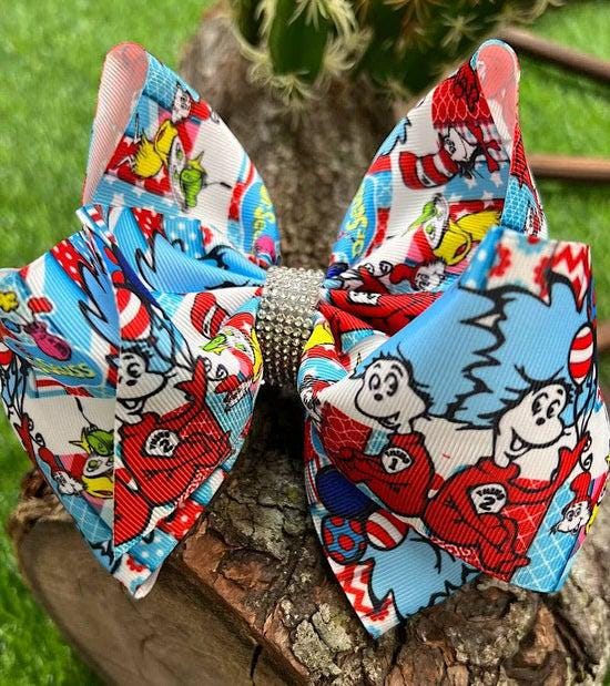 Dr. Seuss Character Printed Hair Bows