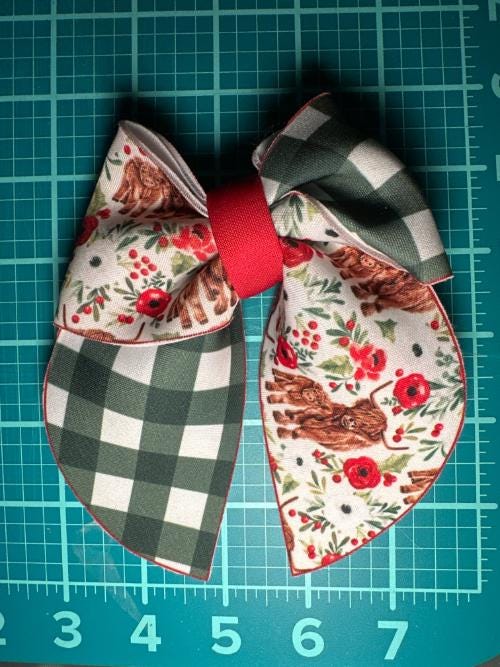 Farmhouse Christmas Sailor Neoprene Hair bow