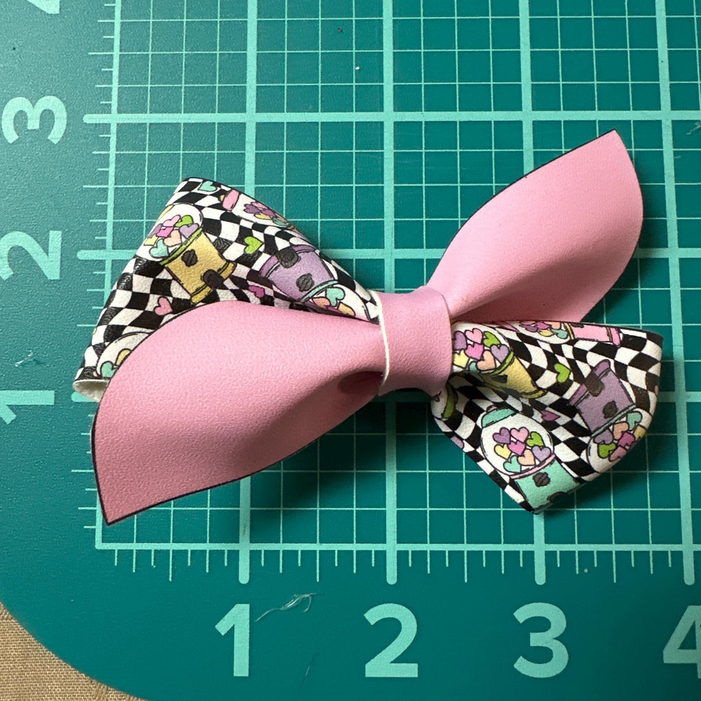 Sweet Treats Pinwheel Faux Leather Hair Bows
