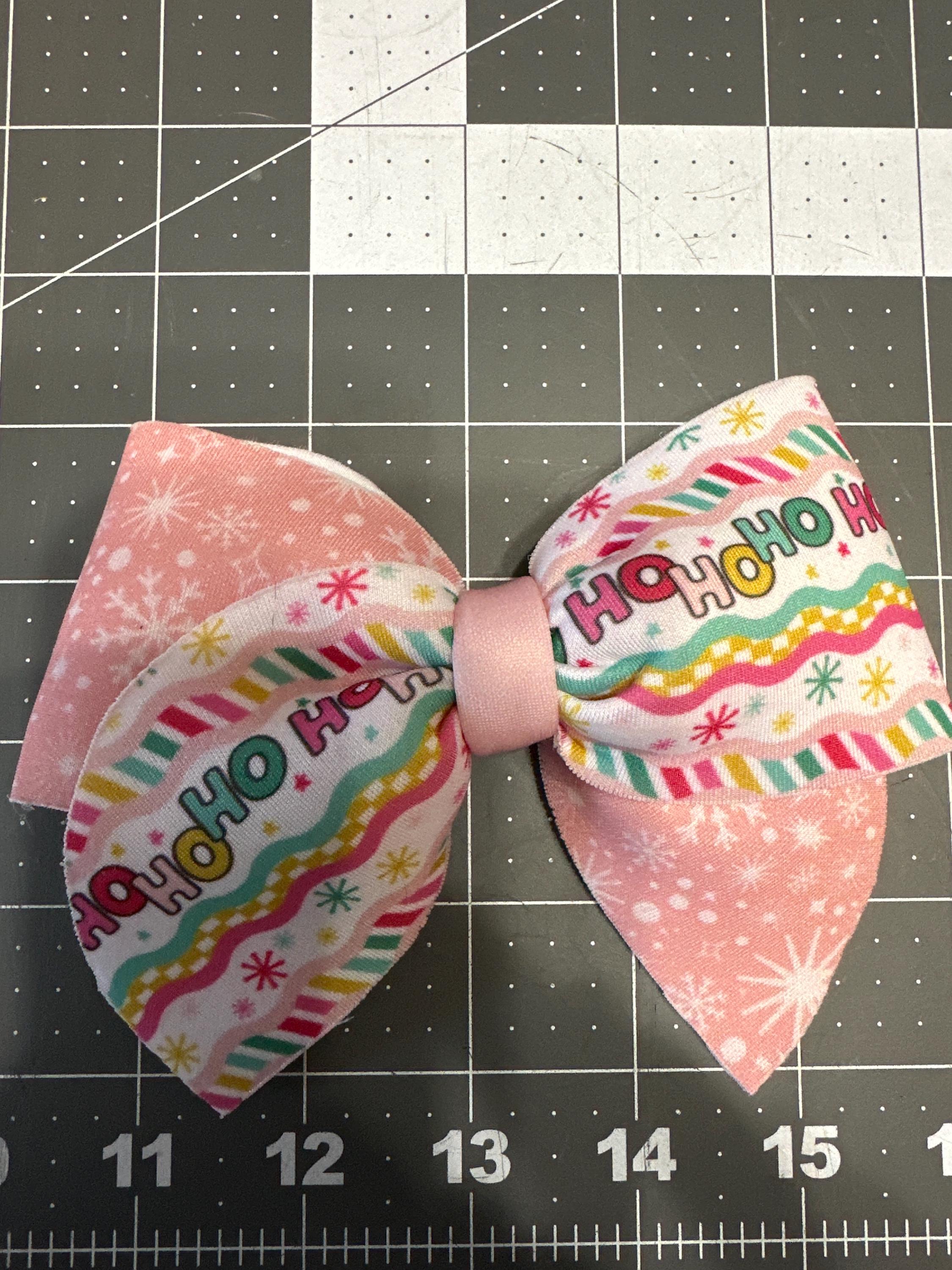 Christmas Neoprene Sailor Bow: Santa, Snowflakes