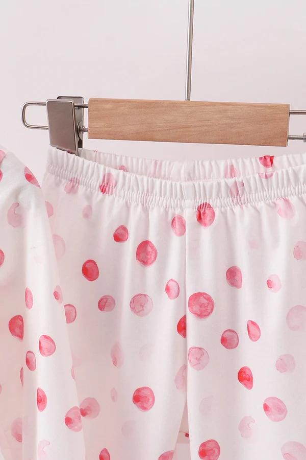 Minnie mouse applique red polka dot pants set