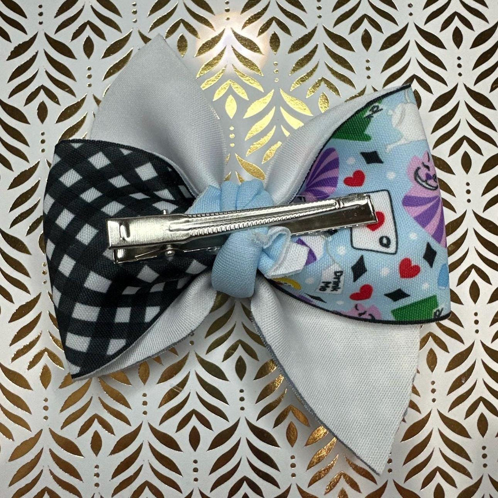 Alice in Wonderland Pinwheel Hair bow