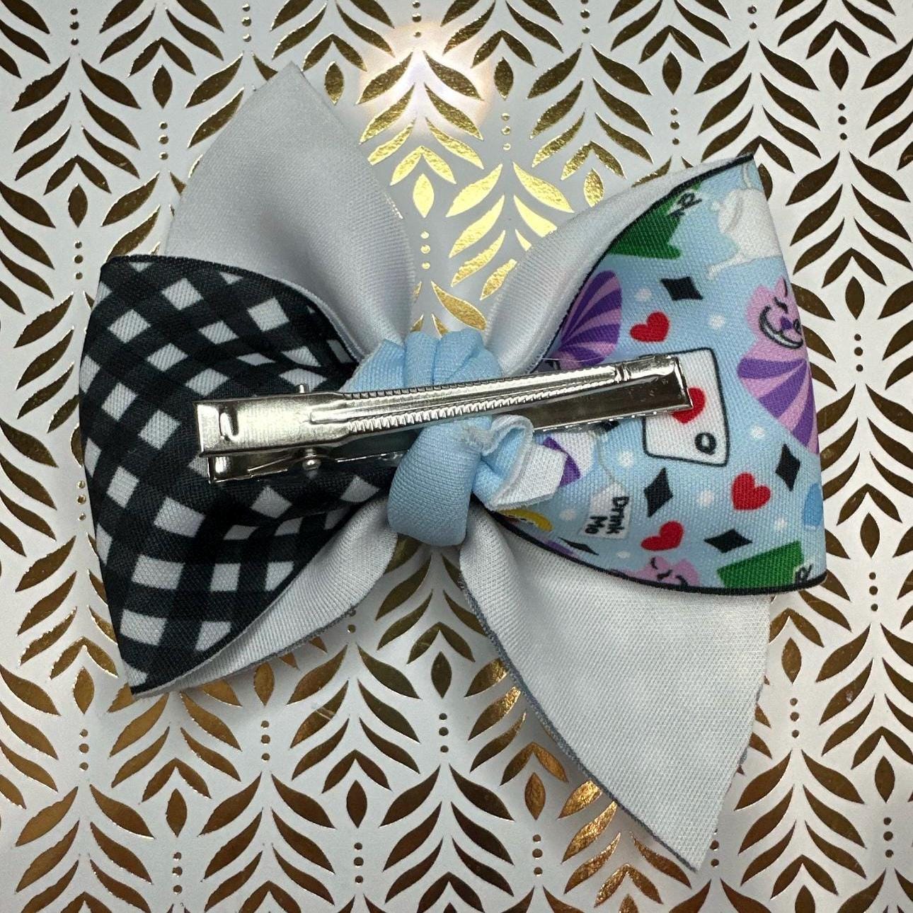 Alice in Wonderland Pinwheel Hair bow