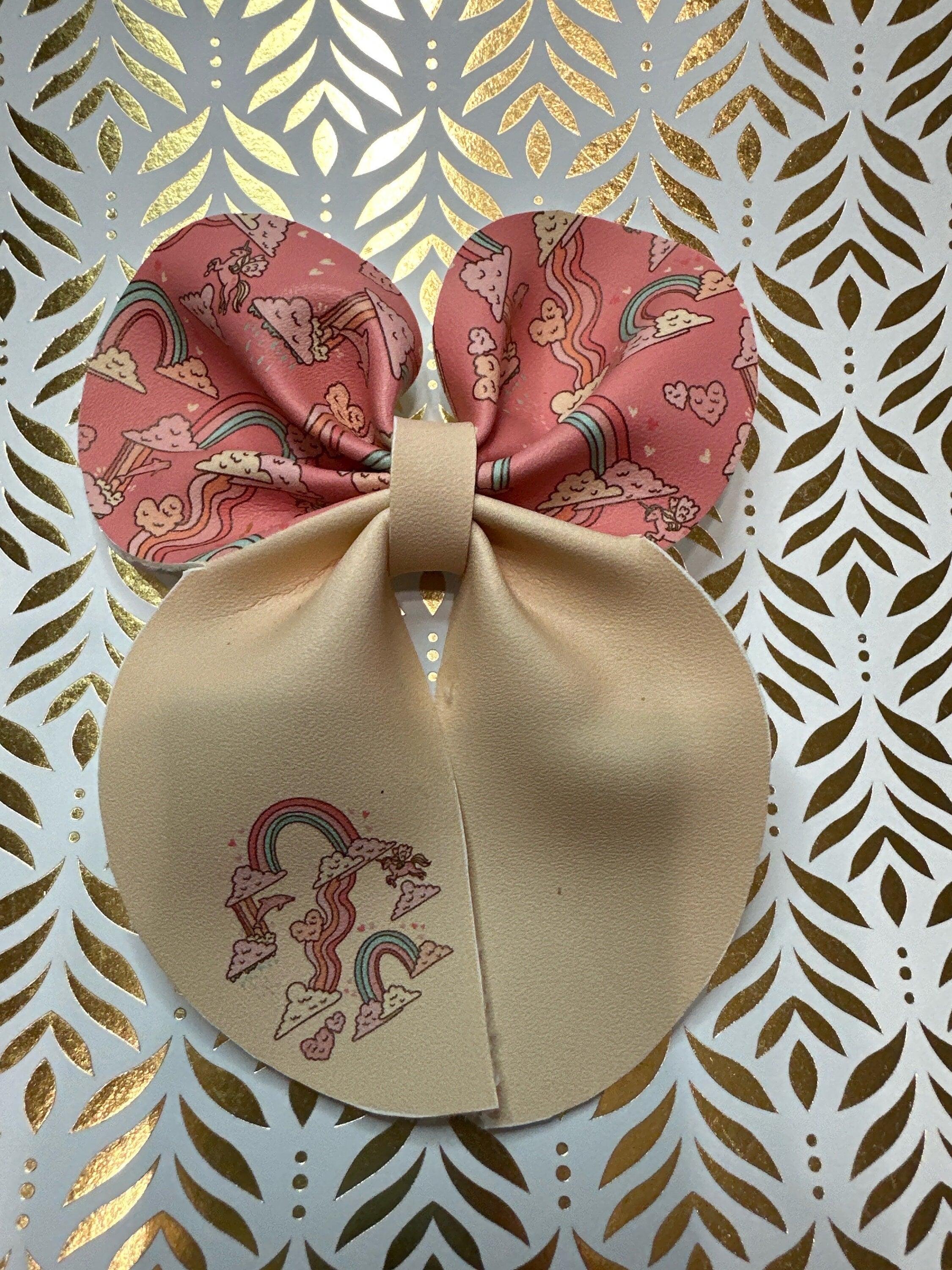 Cloud Nine Bubble Sailor Faux Leather Hair bows