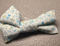 Blue Floral Bow Tie
