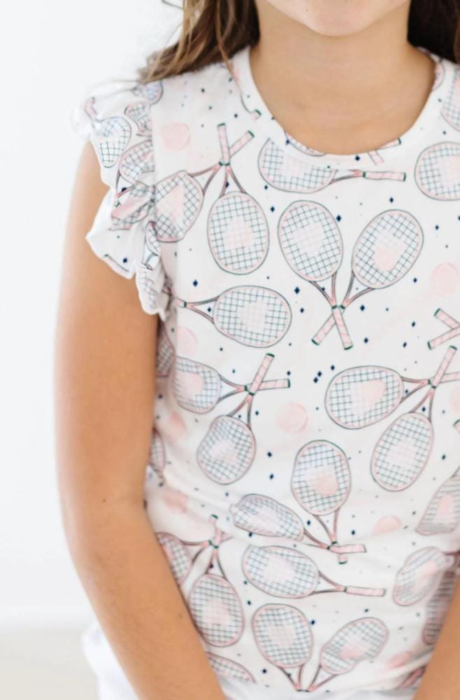 Game, Set, Match Short Sleeve Ruffle Tee
