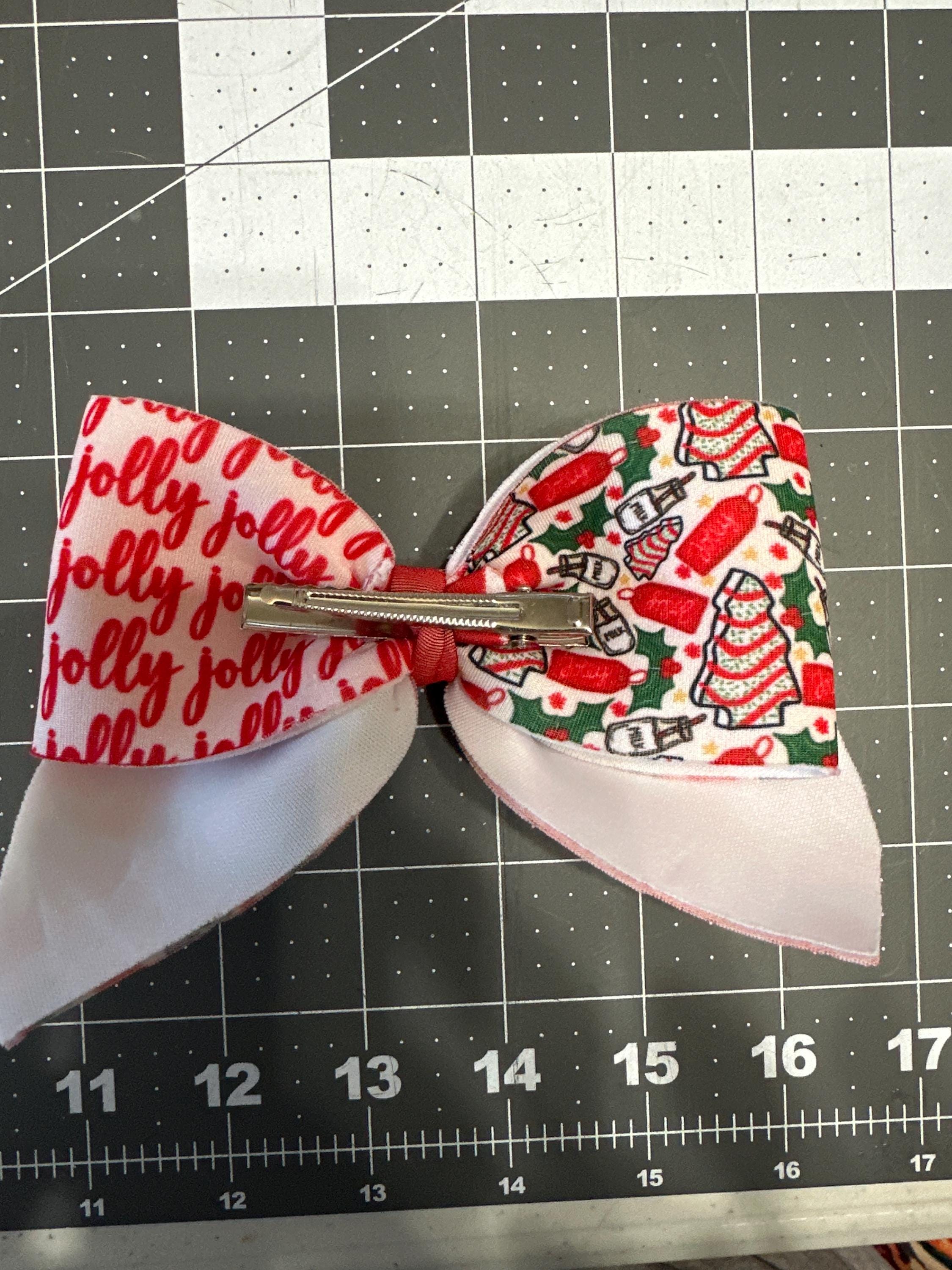 Jolly Reindeer Sailor Neoprene Hair Bows