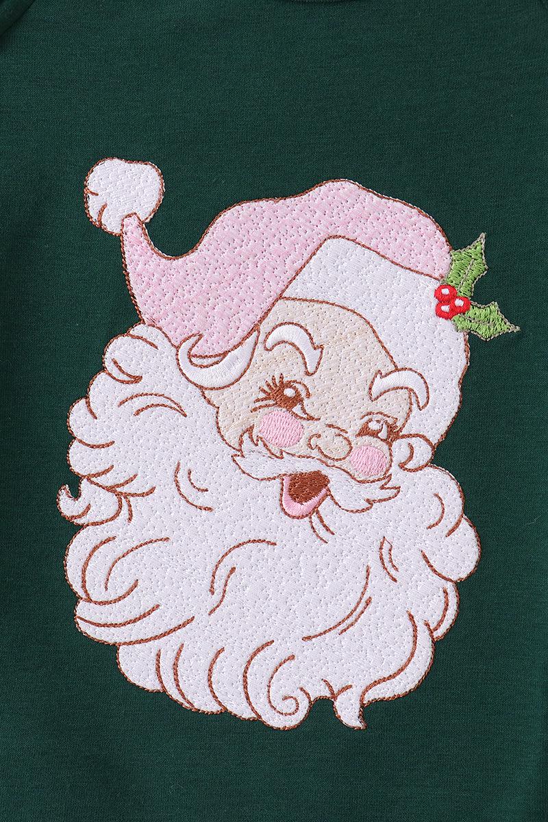 Forest Santa Claus applique ruffle top