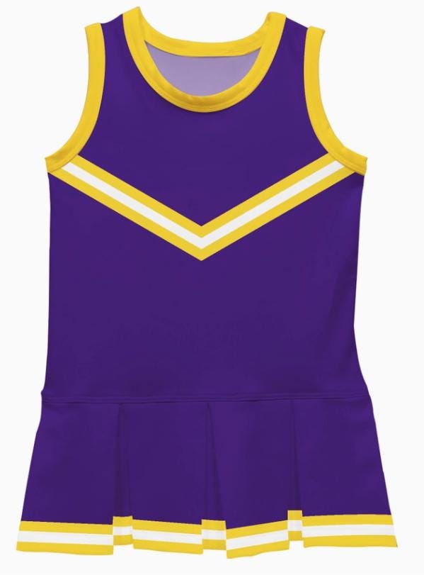 Purple and Yellow Cheer Dress