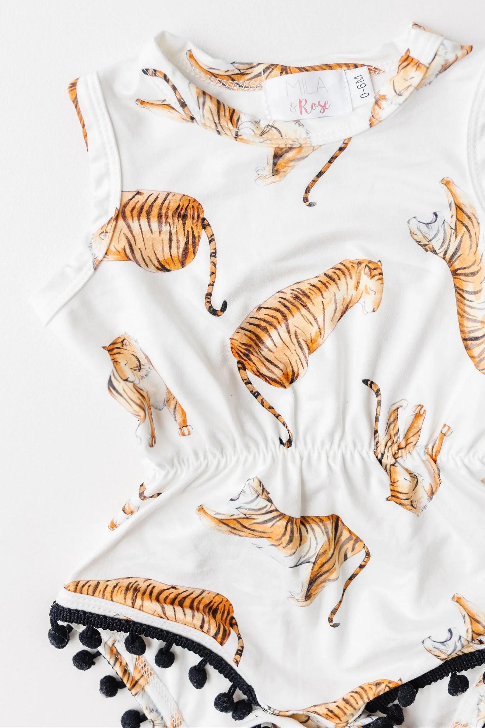 Tiger Queen Pom Pom Romper