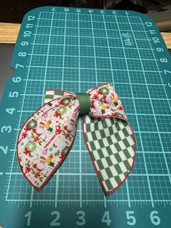 Coquette Christmas Sailor Neoprene Hair Bows