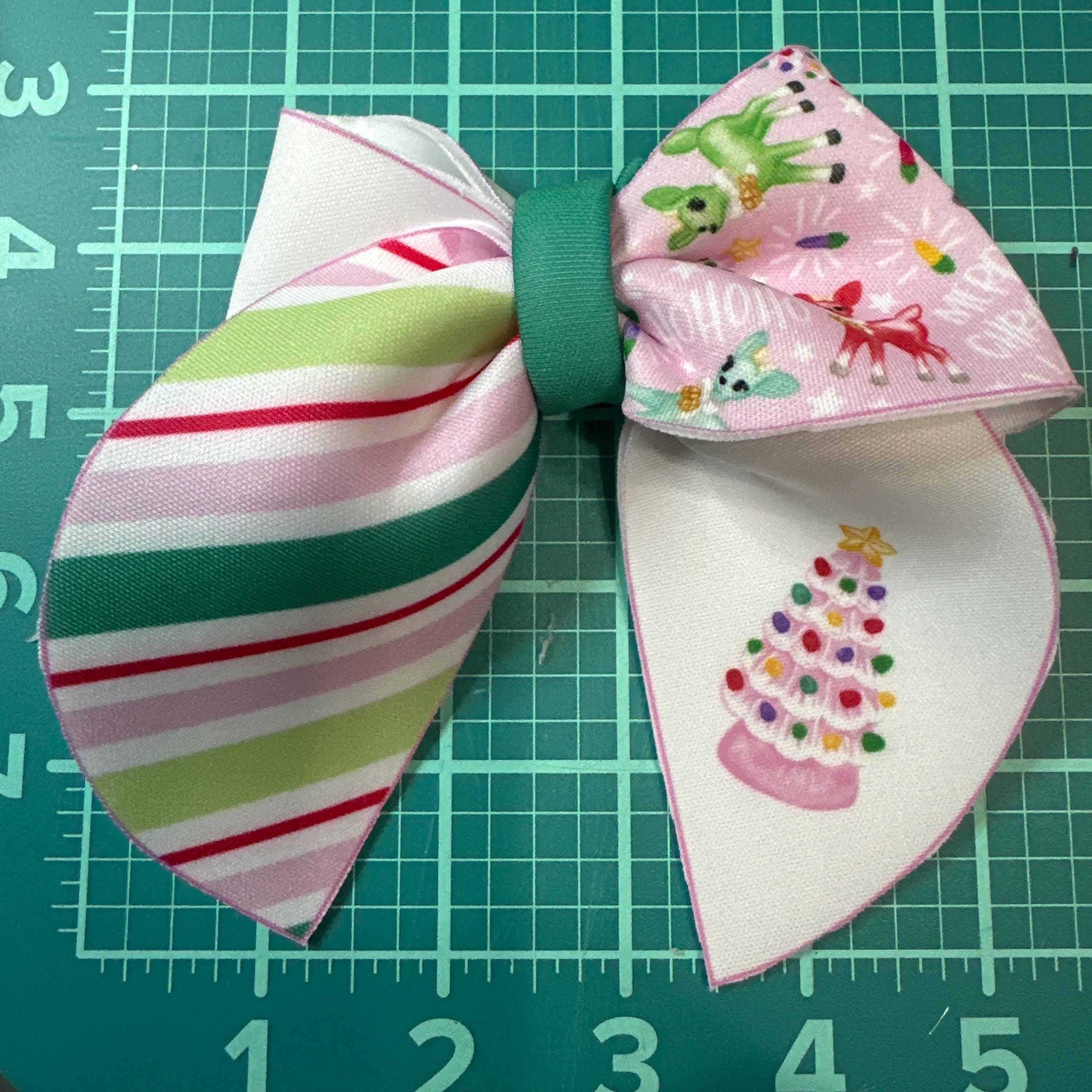 Retro Christmas Sailor Neoprene Hair Bows