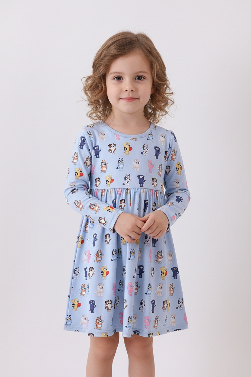 Bluey character print bamboo dress
