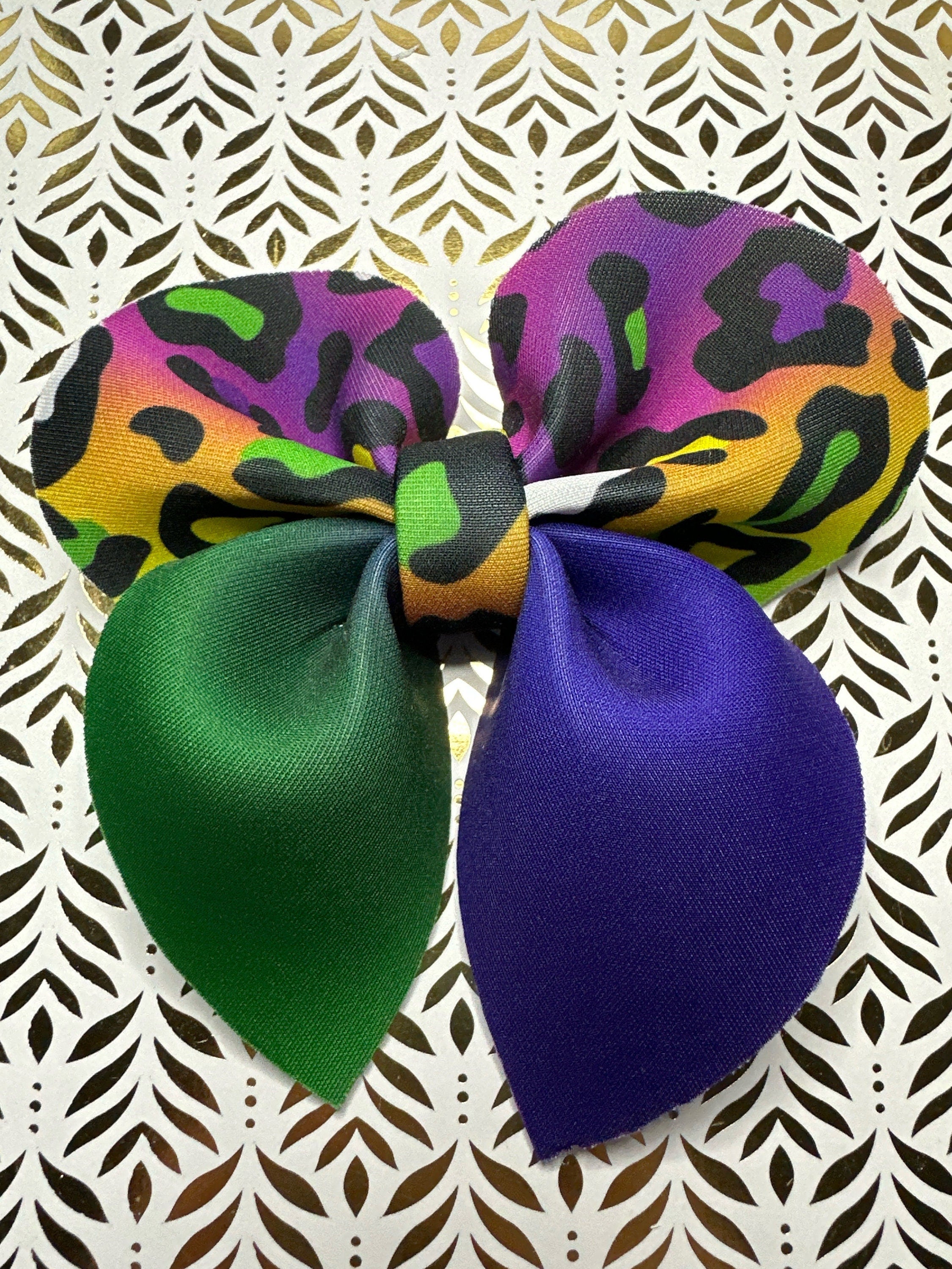 Mardi Gras Bubble Sailor Neoprene Hair Bows