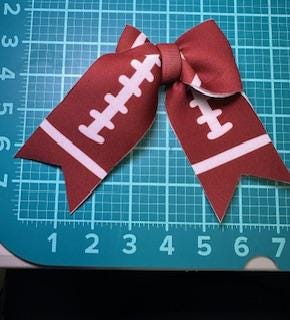 Football Sailor Neoprene Hair bow