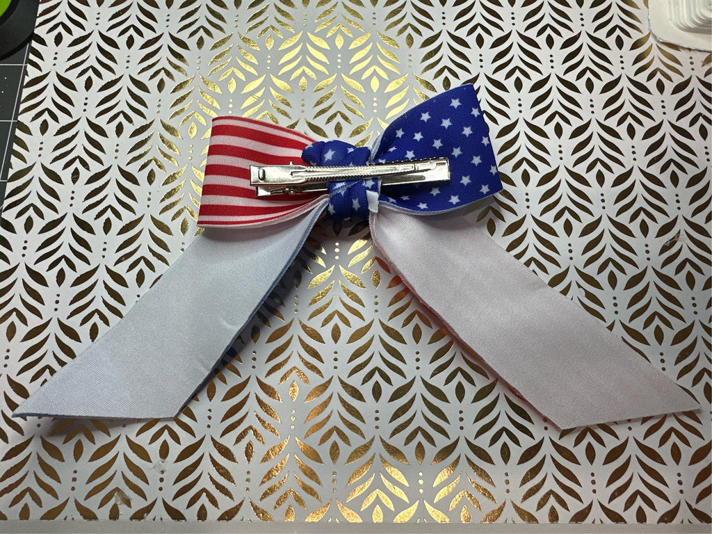 Classic Stars & Stripes Long Tails Hair bow