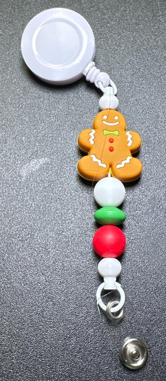 Beaded Retractable Lanyard