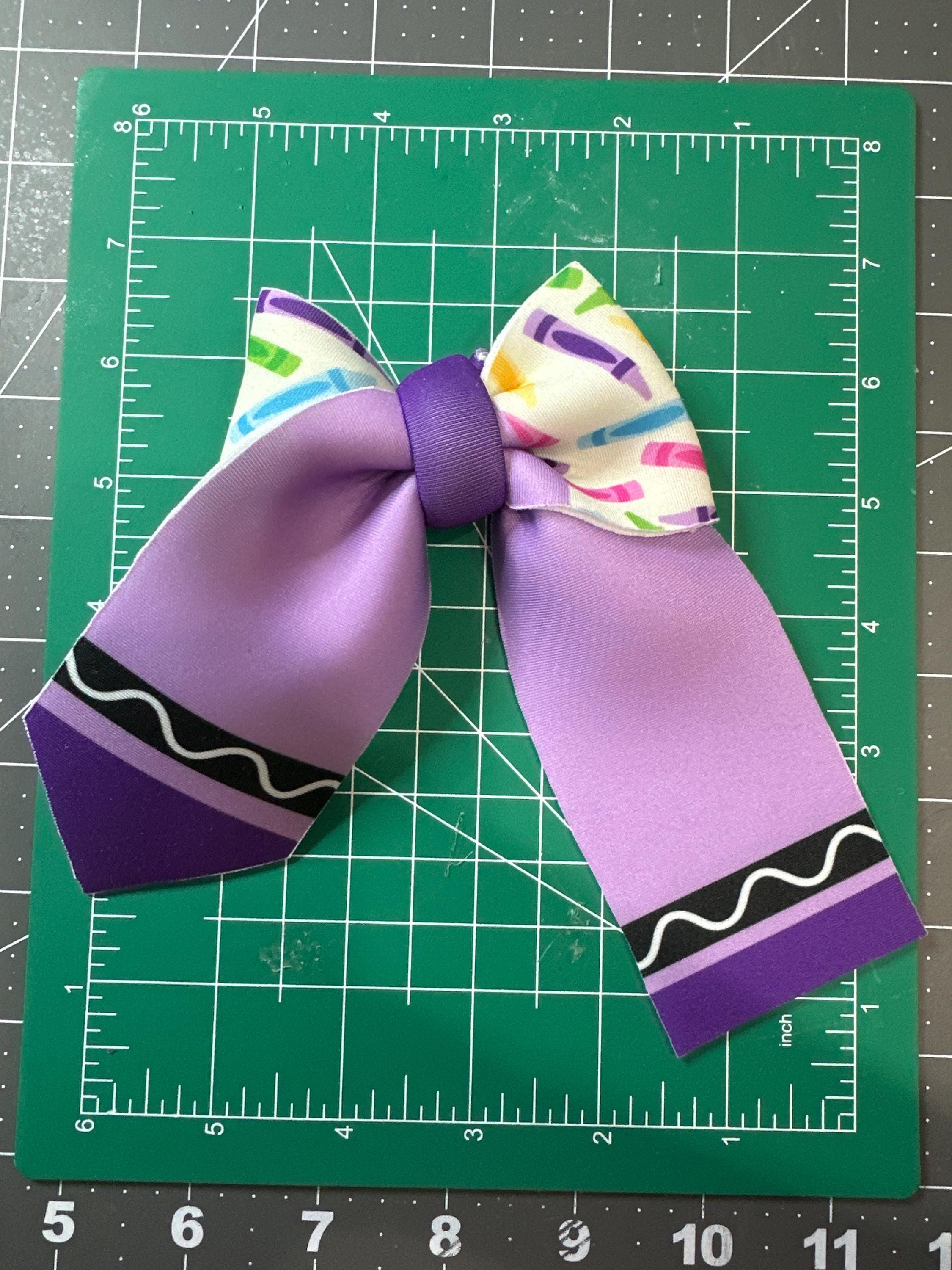 Scattered Crayons Sailor Neoprene Hair Bows
