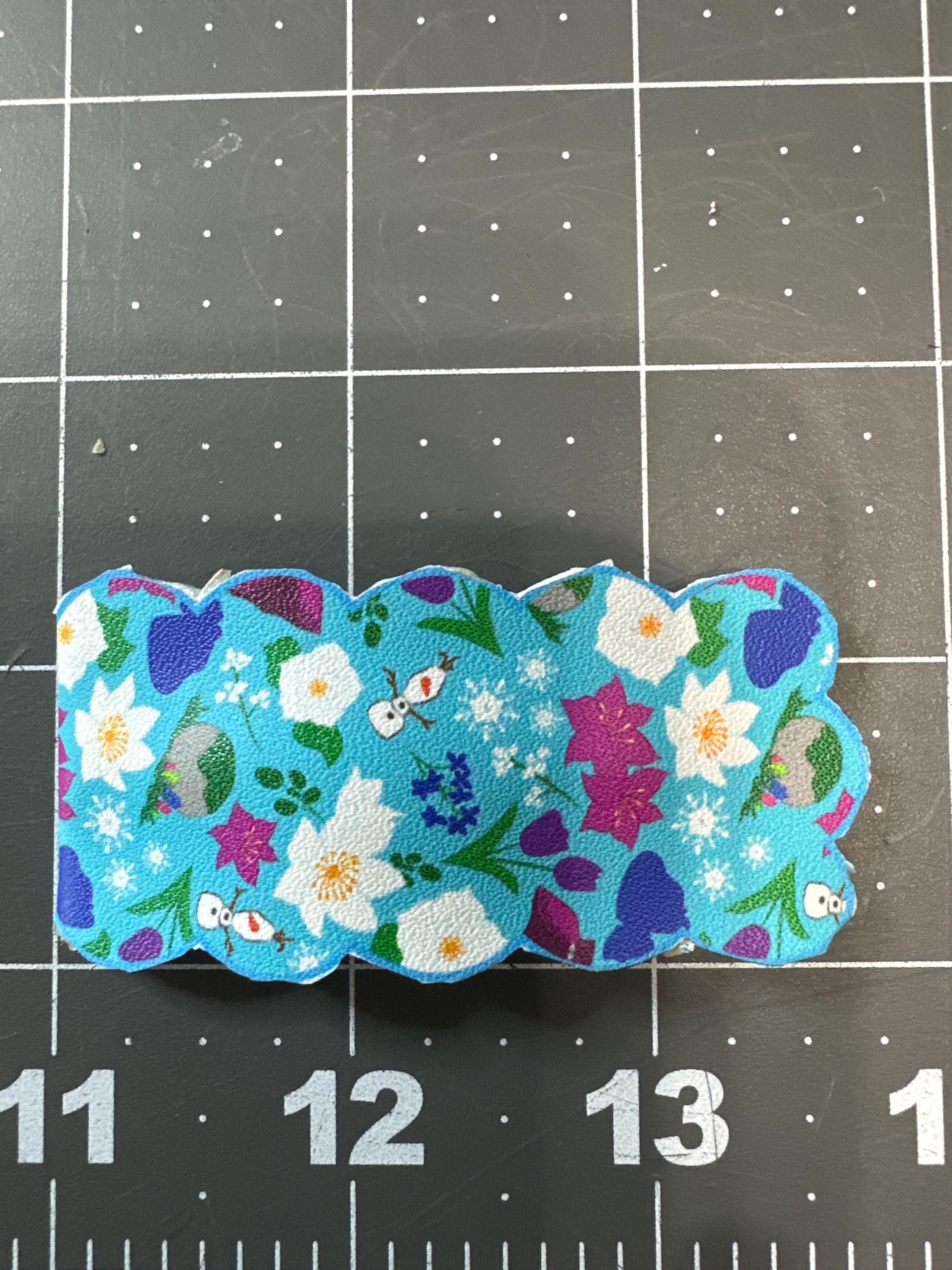 Frozen Faux Leather Hair Clip