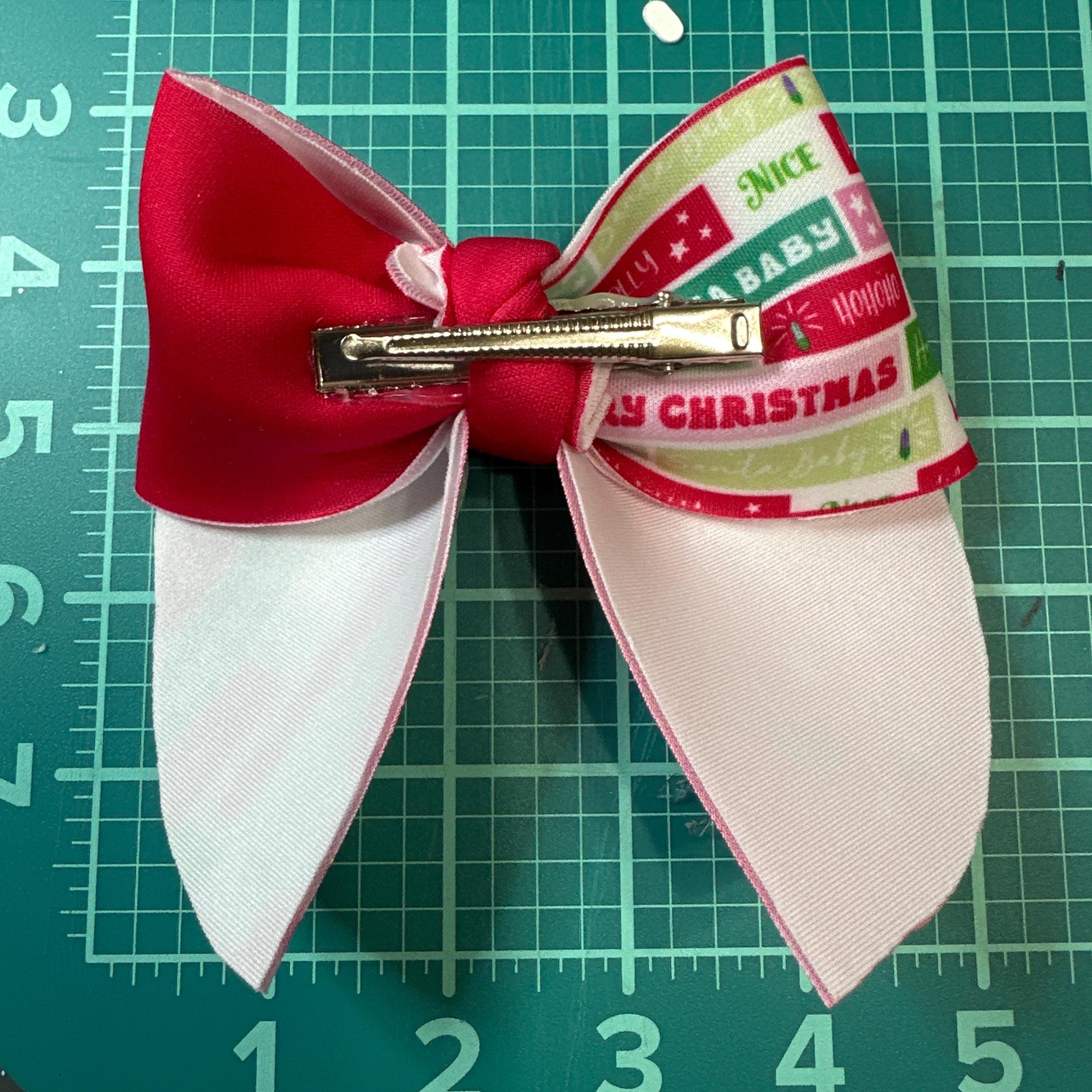 Retro Christmas Sailor Neoprene Hair Bows