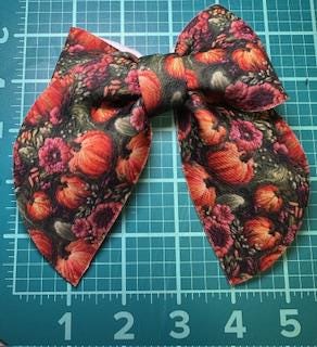 Autumn Harvest Sailor Neoprene Hair Bows