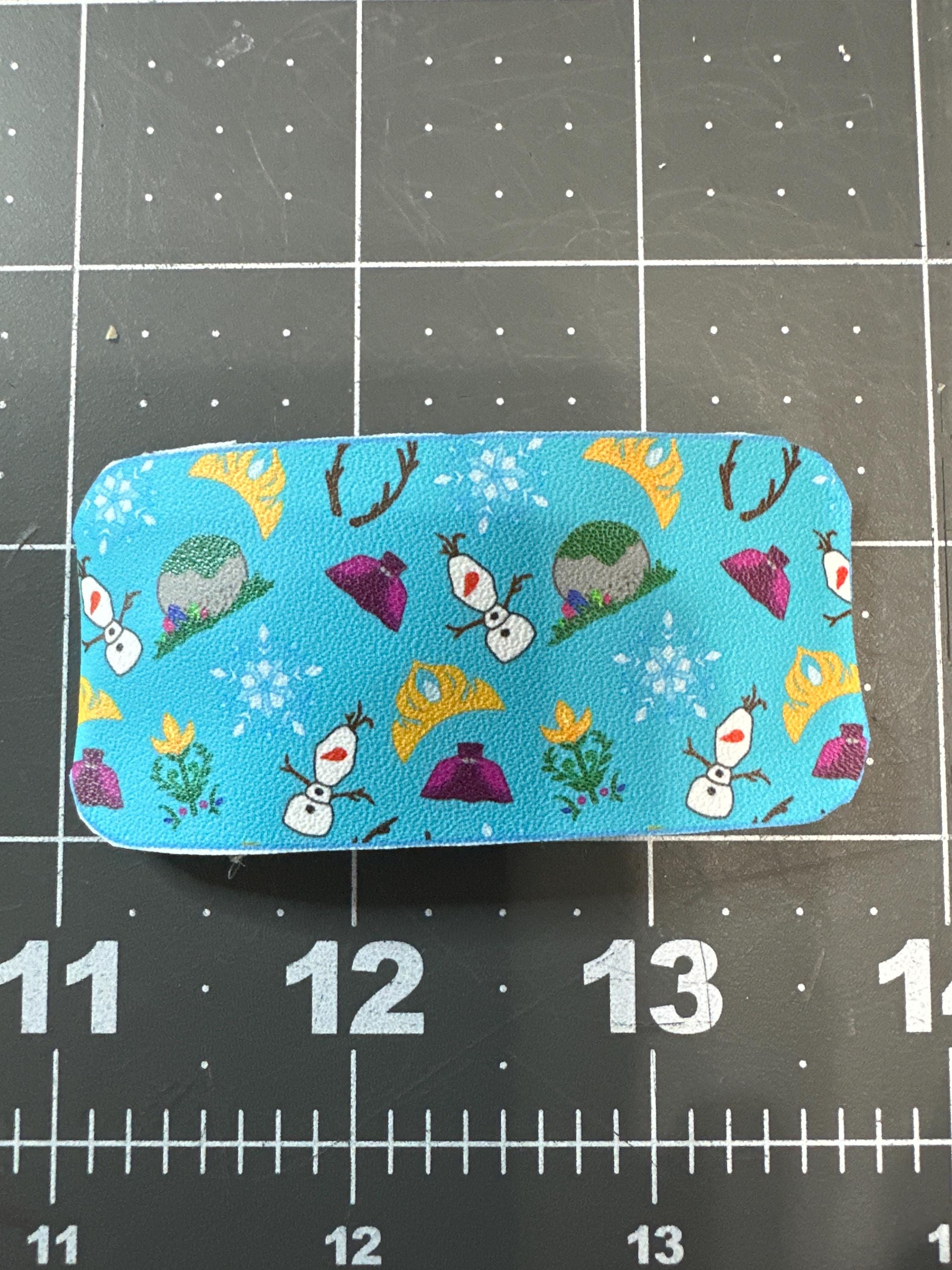 Frozen Faux Leather Hair Clip