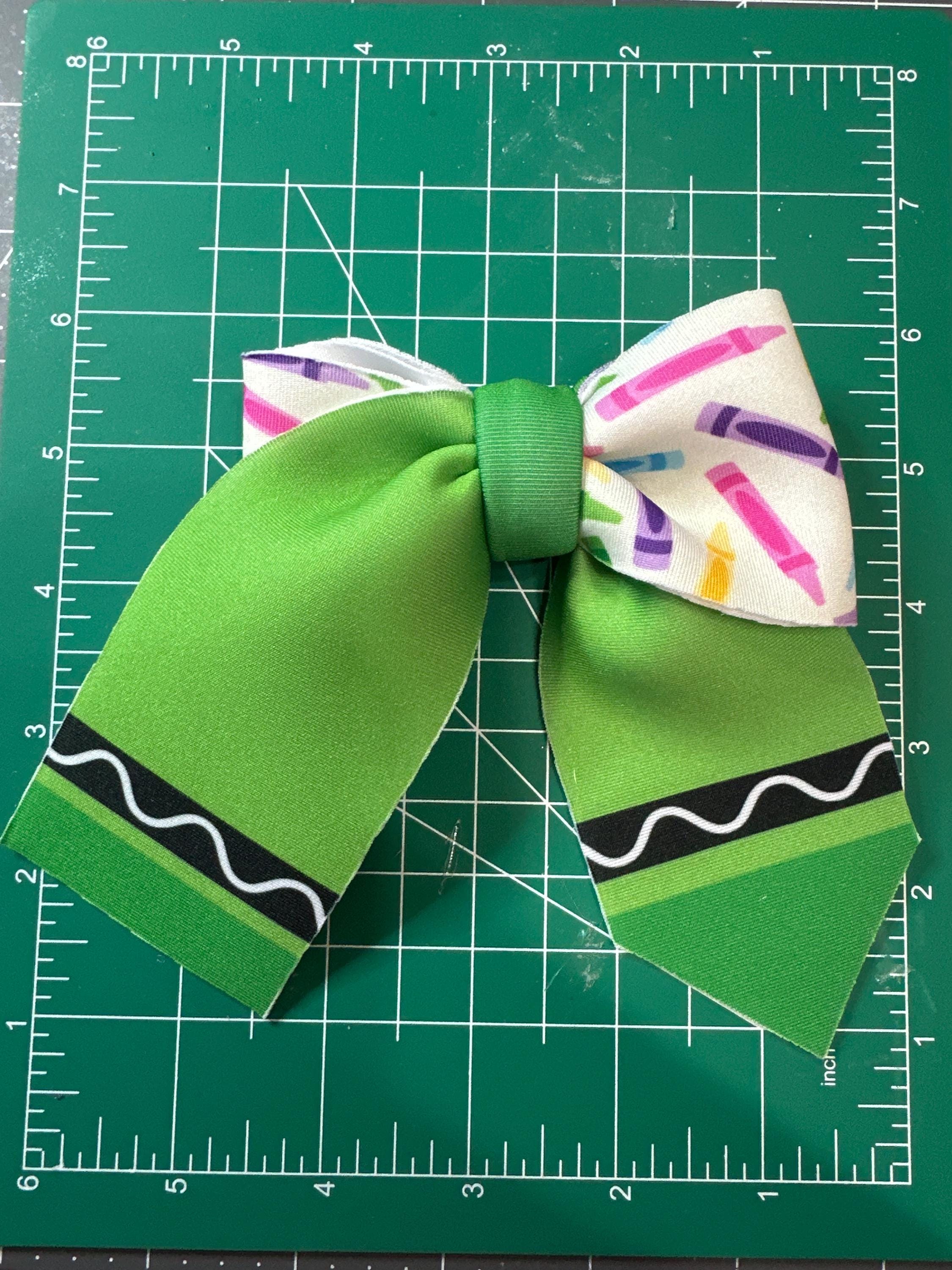 Scattered Crayons Sailor Neoprene Hair Bows