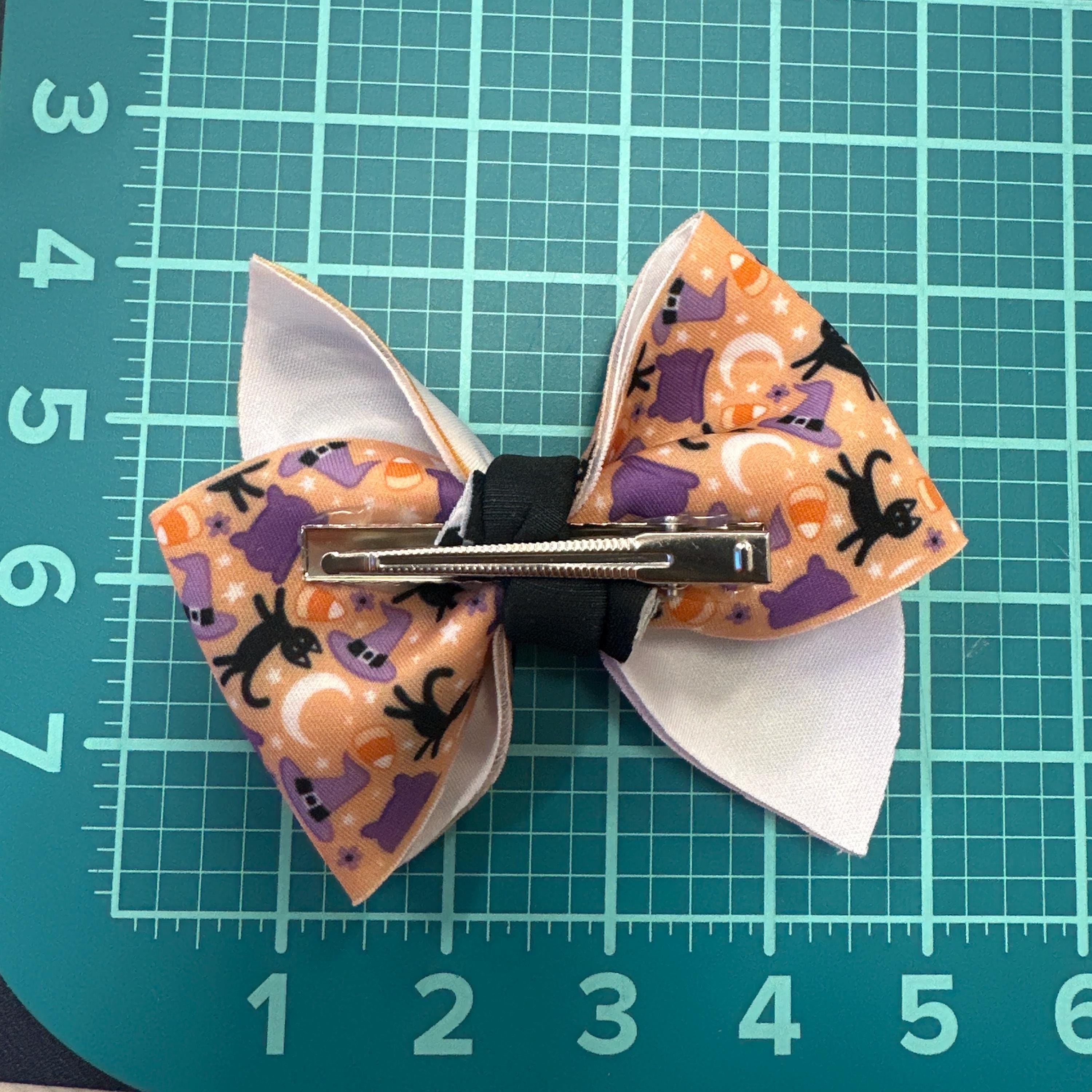 Halloween Pink EEKs Pinwheel Hair bow