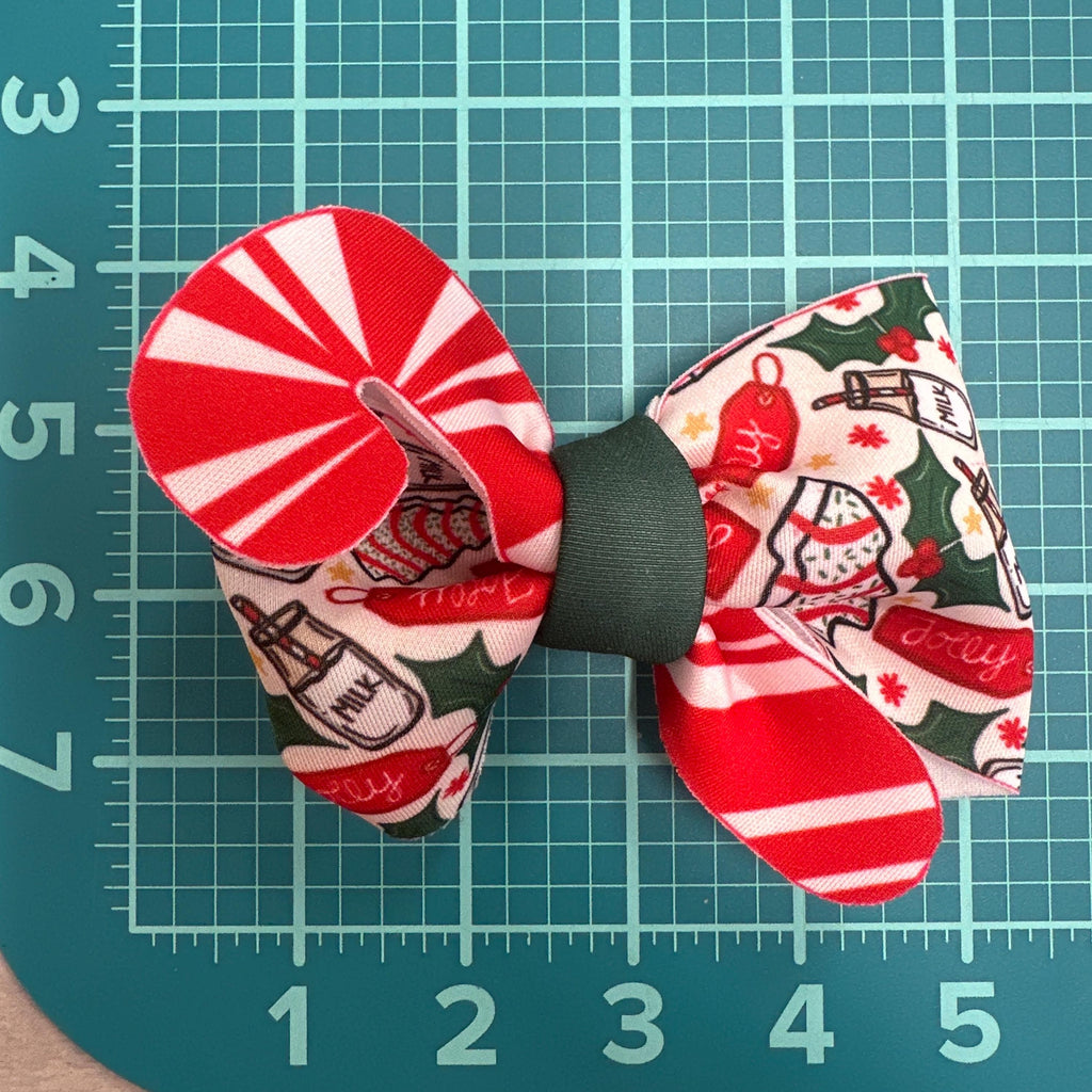 Christmas Goodies Pinwheel Neoprene Hair bow