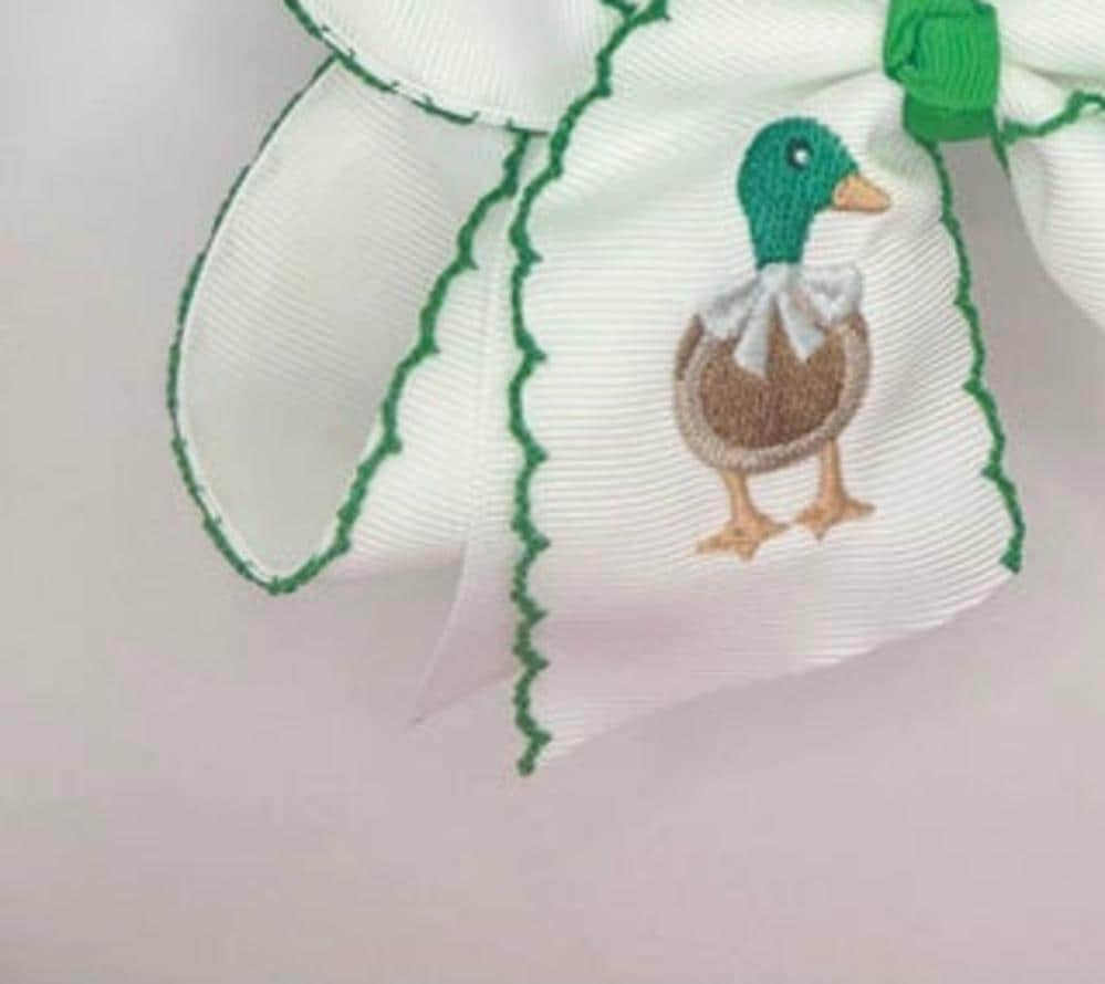 Duck Moonstitch Bow