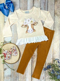 Highland Cow Top & Leggings Set